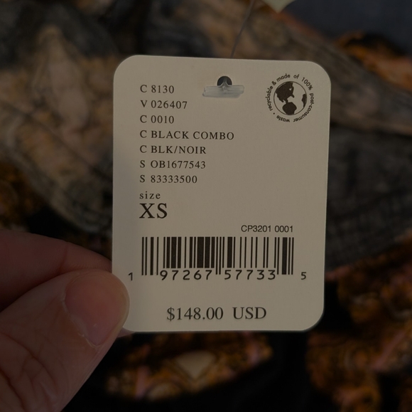 NWT Free People Black Combo Medallion Print Maxi Skort Size XS - Picture 9 of 9